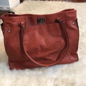 Gorgeous orange (faux) leather bag